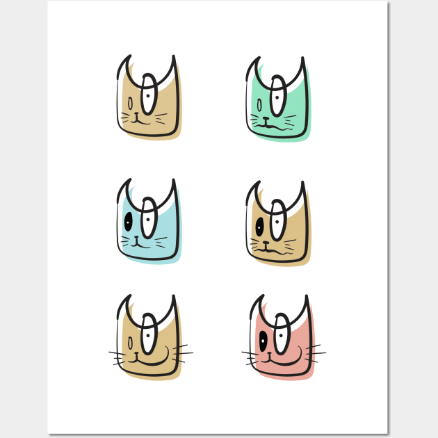 Cat Moods Wall Art by OsFrontis